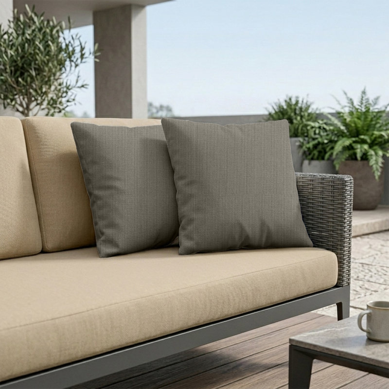 Housse de coussin d'extérieur carrée Sunbrella, H 20 po x l 20 po, Spectrum graphite