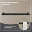 Porte de douche coulissante double sans cadre l 60 po x H 74 po avec verre trempé transparent de 8 mm noir mat
