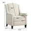 Ensemble de fauteuils inclinables modernes et rembourrés 27,9 po Mirranda-1595628295