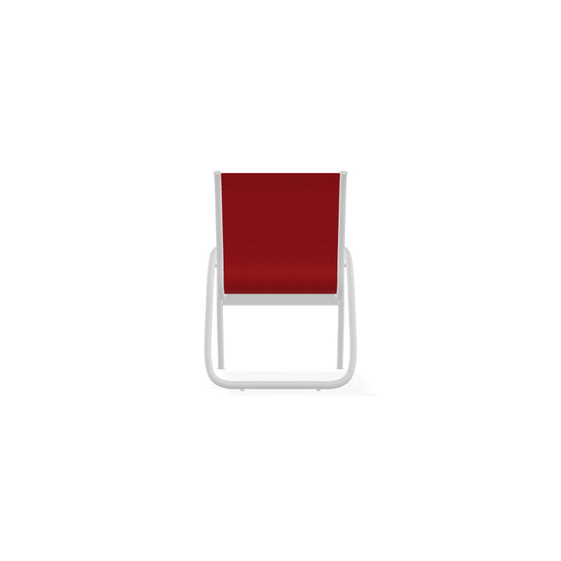 Fauteuil de patio Gardenella, Rouge 1D Sunbrella®, Blanc texturé