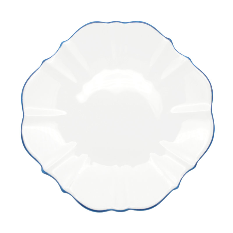 Amelie Bone China Scalloped Charger, Royal Blue