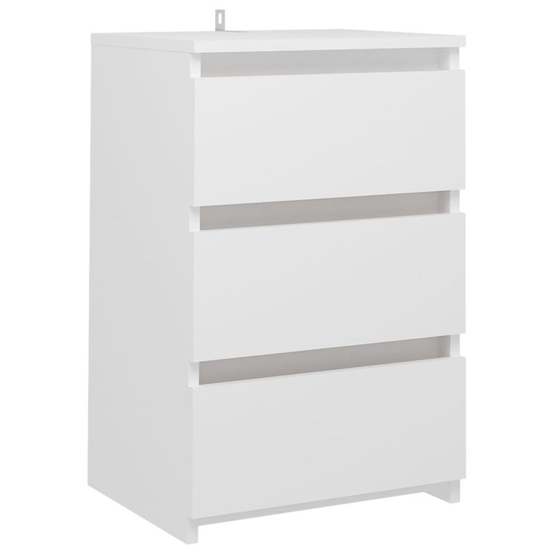 40cm W Bedside Table, White