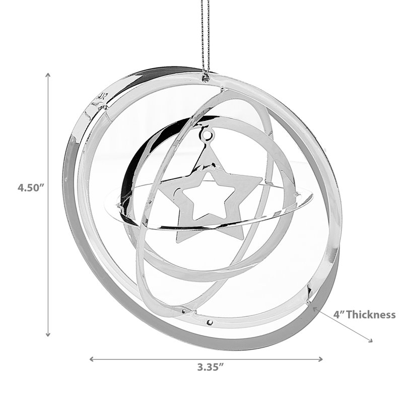 4.5'' Metal Holiday Shaped Ornament