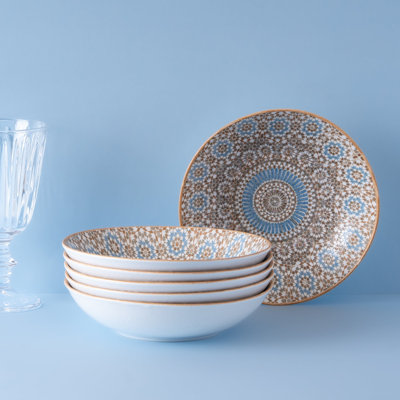 Cruise-Tangier Premium Porcelain Vital Coupe Round Wok Deep Plate, 11"
