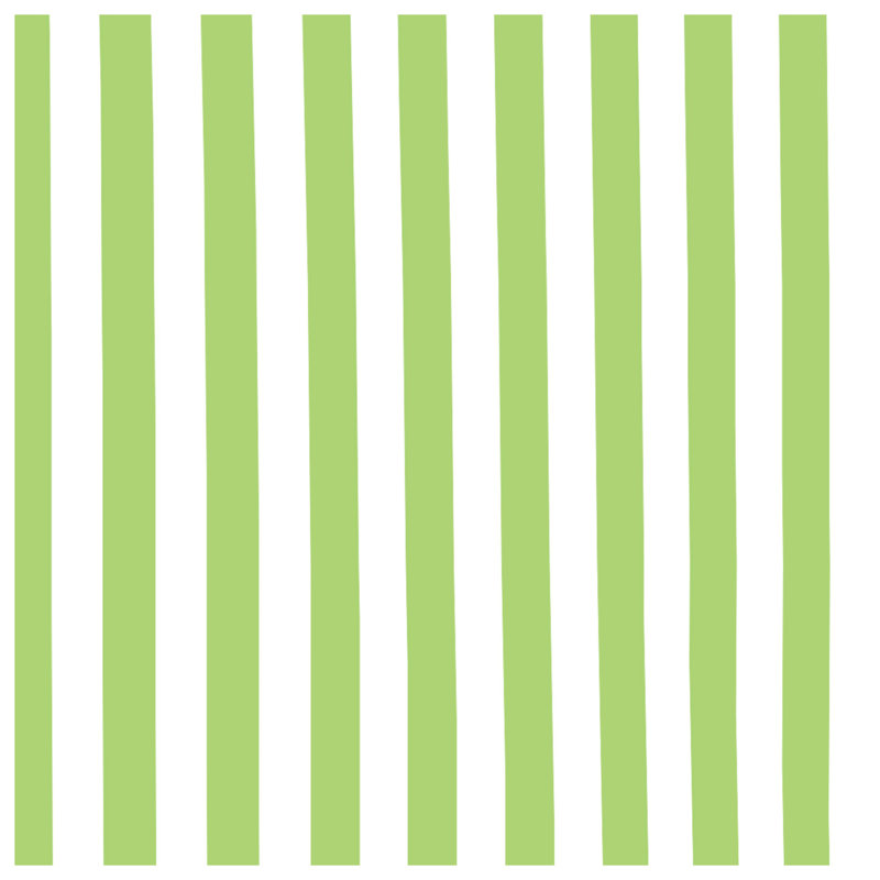 Green White Stripes Canvas Gallery Wrap in Many Sizes, 16 po x 16 po