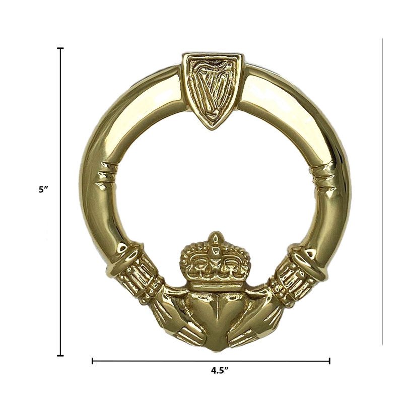 Heurtoir de porte Claddagh, Laiton