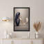 Art nautique sur toile tourbillon doré bleu foncé et perle rougeoyante-133487683