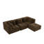 Canapé modulaire avec repose-pieds Corduroy-1688188172-1688188175