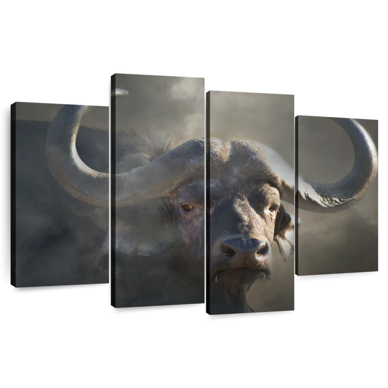 Brampt Cape Buffalo, 54" H x 84" W