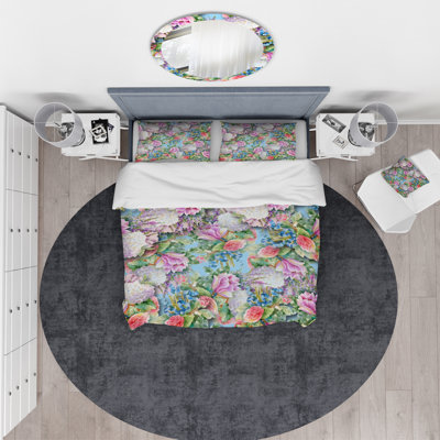 Ensemble de housse de couette en microfibre bleu