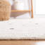 Tapis ivoire / noir tissé à la main Huler-2130035543