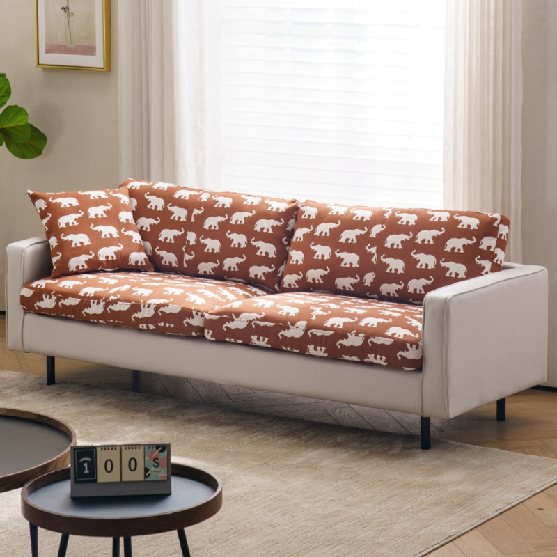 Tarteel Upholstered 76.7 " Cotton Blend Sofa