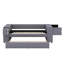 Lit simple tapissier avec lit gigogne-435913495
