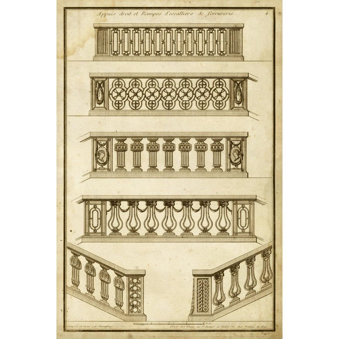 Leinwandbild Vintage Gate Design I von Deneufforge