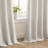 Pinch Pleated Light Filtering Linen Blended Curtains, Boho Back Tab Semi Sheer Drapes with Metal Rings and adjustable Hooks for Living Room Bedroom,2Panels,Cream Beige,40"×63"-532502718-532497550