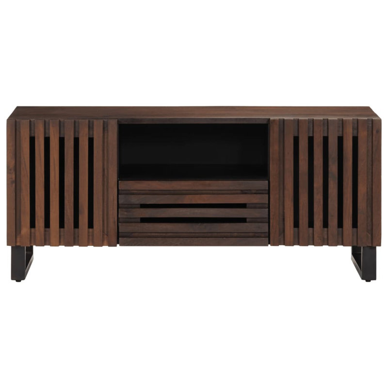 Unfinished TV Stand for TVs up to 24", Dark brown