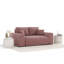 Two-seater square arms loveseat sofa-1401887433