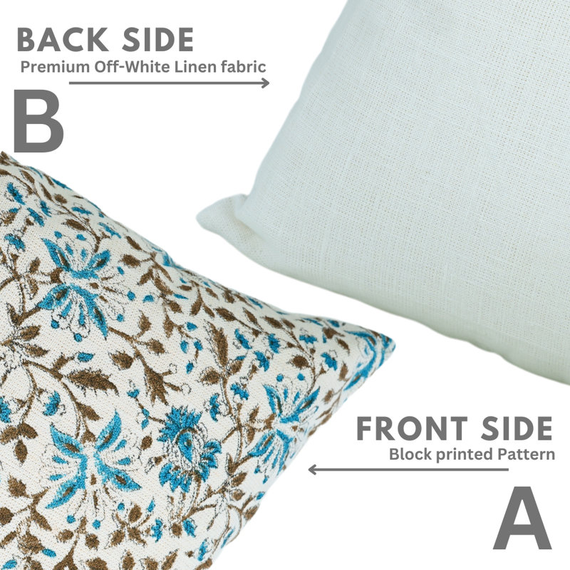 Linen Square Indoor/Outdoor Pillow Cover, 14" x 14"