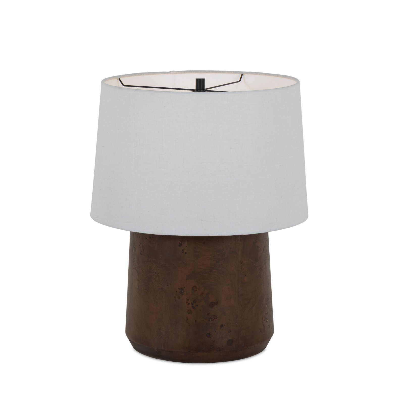 Daxton Table Lamp, Light Mappa Burl