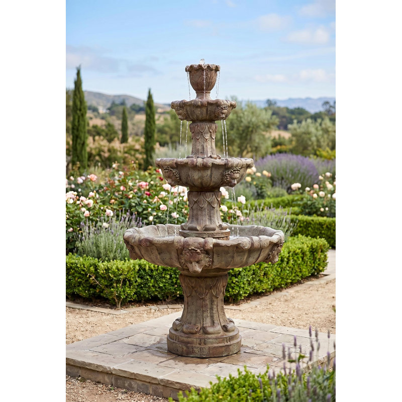 Medici Lion Four-Tier Floor Fountain