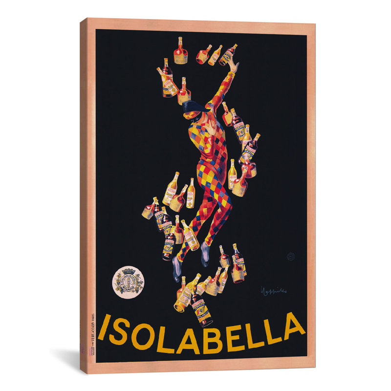 Publicité rétro isolabella sur toile, H 26 po x l 18 po x P 1,5 po
