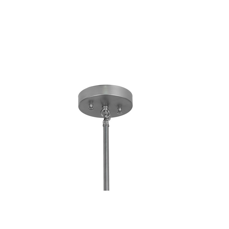 Luminaire suspendu drapé en verre de mer carré 4 po