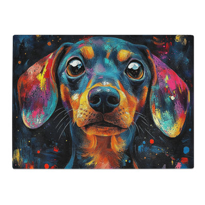 Dachshund Dog Vol.2  Glass Chopping Board