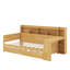 Lit de jour simple avec tablettes de rangement, lit gigogne et bureau d'étude-997260216