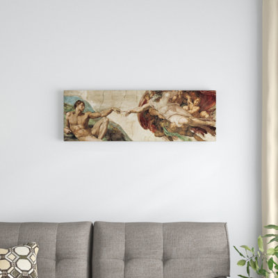 « creazione di adamo » par michelangelo, impression sur toile