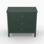 Grande table de bout moderne de 32 po à 3 tiroirs, table de chevet cannelée verte-130019330