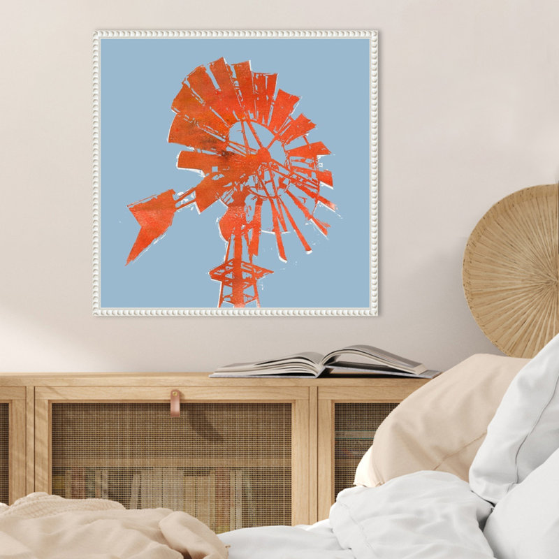 «Rusty Windmill I» par Jacob Green, reproduction d'art sur toile encadrée, H 22 po x l 22 po
