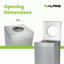 Poubelle perforée carrée 40 gallons en acier inoxydable-103035989