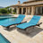 Boho Upholstered Rattan Lounge Chair Deep Seating Wicker Accent Chair with Thick Cushions & Sturdy Frame-419483979