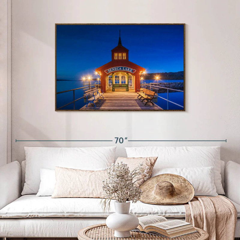 Seneca Lake Pier, Cadre flottant noyer, 43 po x 29 po