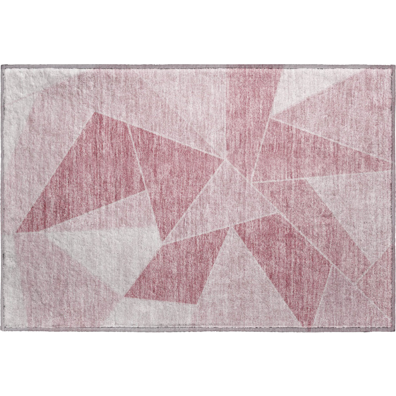 Premium Machine Washable Mayfield AMF636 Geometric Rug, 1'8" x 2'6", Sky
