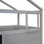 Lit superposé House avec escalier et rangement-751727133