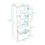 Armoire de salle de bain haute avec panier à linge inclinable et armoire de rangement-1063395264