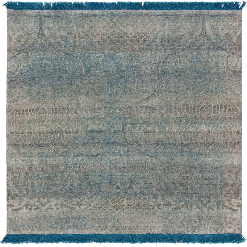 Custom One-of-a-Kind 3'8" X 3'10" Area Rug