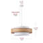 Lustre tambour 4 lumières blanc avec abat-jour en tissu - réglable et à intensité variable, certifié ETL