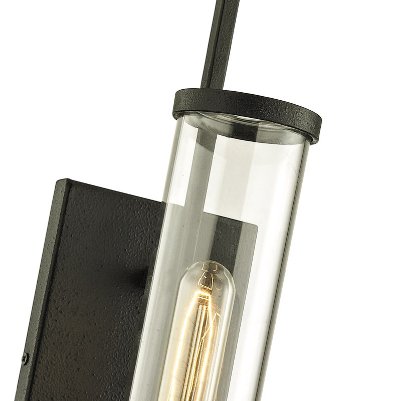 Park Slope Forged Iron 1 - Bulb Outdoor Armed Sconce, 21" H x 4.5" W x 5.25" D