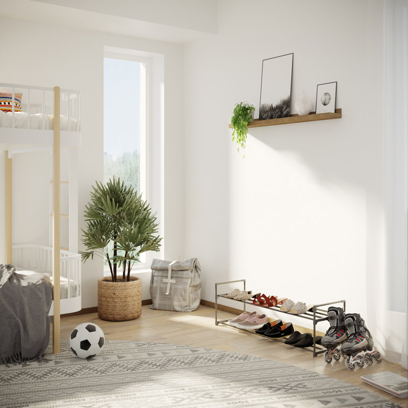 Range-chaussures Home-Complet - Organisateur de chaussures à 2 niveaux pour placard, salle de bain, vestibule - tablette pouvant contenir 10 paires de chaussures de sport, talons hauts, bottes