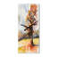 Horloge murale traditionnelle Lone Oak in The Fields avec feuilles d'automne-1071016941