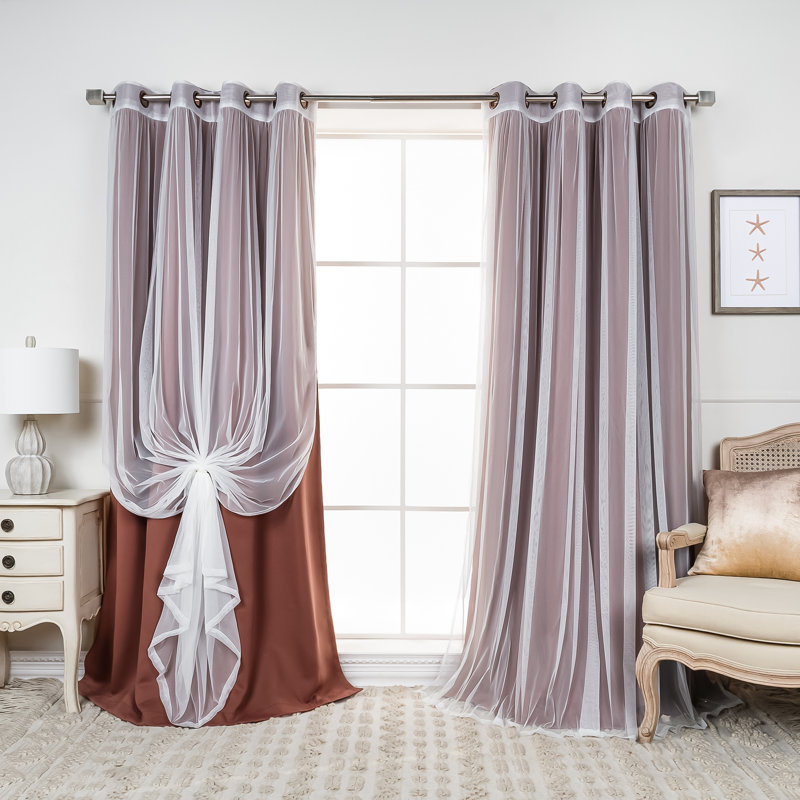 Blackout Curtain, 52" W x 84" L, Chestnut