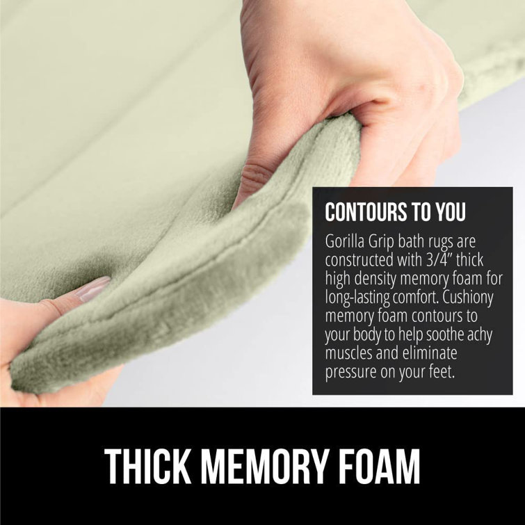 Gorilla Grip  Memory Foam Bath Rug - Runner Sizes