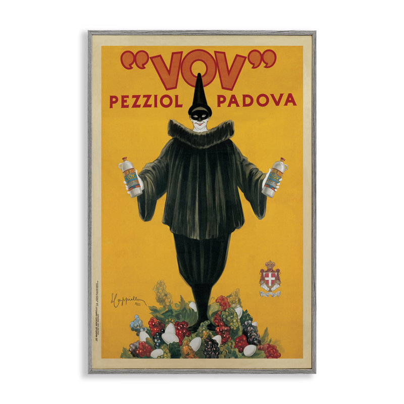 Affiche rétro rétro sur alcool encadrée, art par Marcello Nizzoli, H 18 po x l 12 po, Estampe numérique Farmhouse