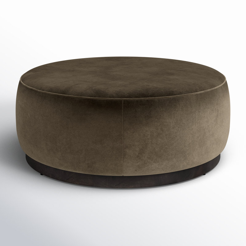 Repose-pieds standard rond 36 po Faira, Mélange de coton olive