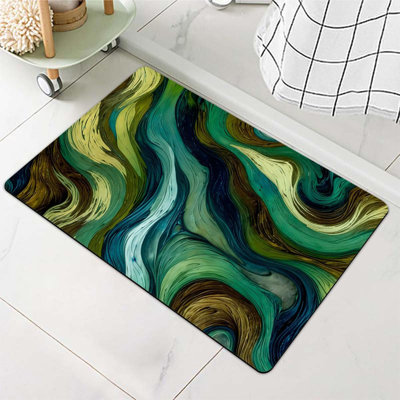 Diatomaceous Earth Bath Mat,Abstract Poster Non-Slip Volume Super Absorbent Fast Drying Eco-Friendly Easy to Clean for Bathroom Kitchen Door mat 16×24Inch (40 * 60cm)