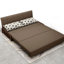 Canapé-coussin en lin brun foncé-648212284