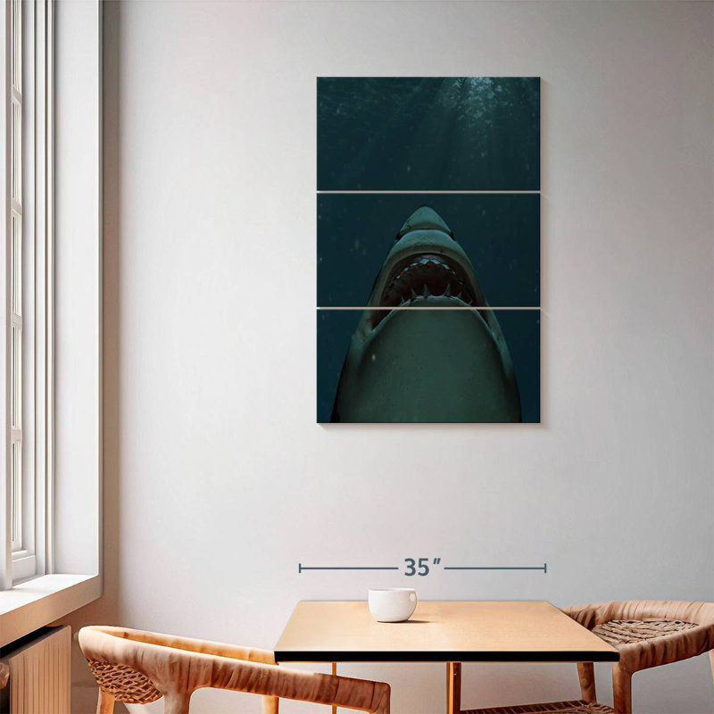 Brampt mâchoires de grand requin blanc, H 57 po x l 36 po