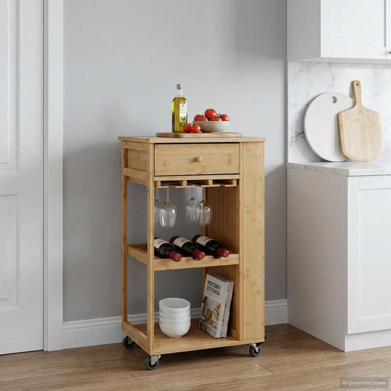 Bamboo Bar Cart